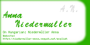 anna niedermuller business card